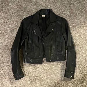 Black leather jacket